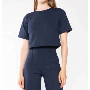 NEW RIPLEY RADER Ponte Knit Short Sleeve Top Size 1 US XS